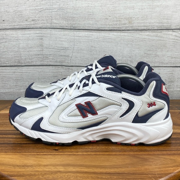 Y2K New Balance 304 White Navy Red Retro Sneaker CM304RR Men’s Shoe Size 12 - Picture 1 of 13